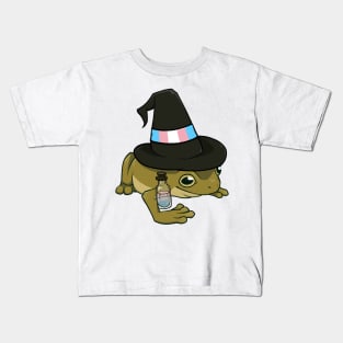 Transgender Pride Witch Frog Kids T-Shirt